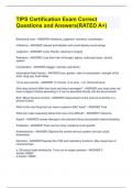 TIPS EXAM BUNDLE&lpar;COMPLETE PACKAGE&rpar; Correct Questions & Answers&lpar;SCORED A&rpar;