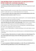 ATI  RESPIRATORY SYSTEM TEST 2024 QUESTIONS WITH COMPLETE ANSWERS GRADED A+