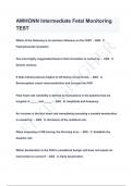 AWHONN Intermediate Fetal Monitoring TEST QUESTIONS & ANSWERS 2024 ( A+ GRADED 100% VERIFIED)
