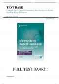 Test Bank for Evidence-Based Physical Examination&comma; second Edition by Kate Gawlik&comma; All Chapters