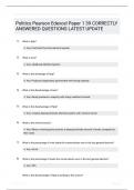 Politics Pearson Edexcel Paper 1 39 CORRECTLY ANSWERED QUESTIONS LATEST UPDATE