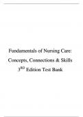 Test Bank For Fundamentals of Nursing Care 3rd Edition A+