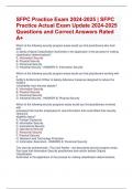SFPC Practice Exam 2024-2025 &vert; SFPC  Practice Actual Exam Update 2024-2025  Questions and Correct Answers Rated  A&plus;