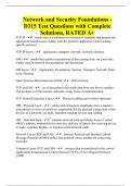 Network and Security Foundations - D315 Test Questions with Complete Solutions&comma; RATED A&plus;