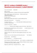 NR 511 midterm SANNER study &vert; Questions and answers &vert; Latest 2024&sol;25
