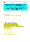 PHYSICS SPRING ASSESSMENT EXAM &vert;  QUESTIONS & 100&percnt; CORRECT  ANSWERS &lpar;VERIFIED&rpar; &vert; LATEST  UPDATE &vert; GRADED A&plus; &vert; ALREADY  GRADED