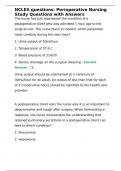 NCLEX questions&colon; Perioperative Nursing Study Questions with Answers