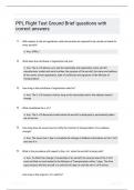PPL Flight Test Ground Brief questions with correct answers