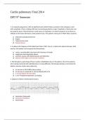  PROJECT MA pioneers Cardiopulmonary-Paper-DPT-Final Questions with 100% Correct Answers..