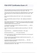 FOA CFOT Certification Exam v11 Questions And Answers 100 % Correct A+ Graded 