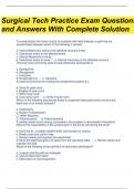 Surgical Tech Practice Exam | Questions and answers | with complete solution | RATED A+