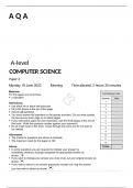 A Q A  A-level COMPUTER SCIENCE Paper 2  QUESTION PAPER JUNE 2023