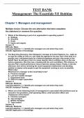 Test Bank  Management Essentials, 5th Edition by Stephen Robbins - Full Chapters
