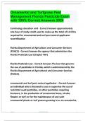 Ornamental and Turfgrass Pest Management Florida Pesticide Exam with 100% Correct Answers 2024