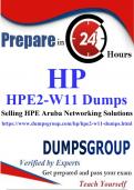 Success Guaranteed: HPE2-W11 Study Material with 20% Discount at DumpsGroup!