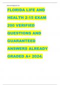 FLORIDA LIFE AND HEALTH 2-15 FINAL EXAM ACTUAL EXAM 200 DETAILED QUESTIONS AND GUARANTEED ANSWERS ALRREADY A GRADE 2024