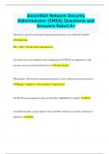 SonicWall Network Security  Administrator (SNSA) Questions and  Answers Rated A+