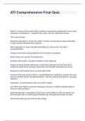 ATI Comprehensive Final Quiz Questions with correct Answers 2024