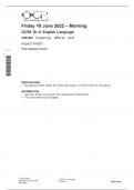OCR GCSE ENGLISH LANGUAGE EXAM J351/02 EXPLORING EFFECTS AN IMPACT QUESTIOPN PAPER