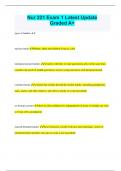 Nur 221 Exam 1 Latest Update  Graded A&plus;