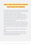 AQA A LEVEL PSYCHOLOGY PAPER 2 QUESTIONS AND ANSWERS