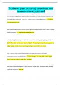 TruGreen &lpar;test practice&rpar; questions and  answers already passed
