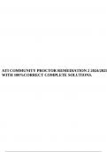 ATI COMMUNITY PROCTOR REMEDIATION 2 2024/2025 WITH 100%CORRECT COMPLETE SOLUTIONS