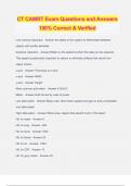 CT CAMRT Exam Questions and Answers 100&percnt; Correct & Verified