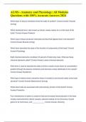 ALMS - Anatomy and Physiology&colon; All Modules Questions with 100&percnt; Accurate Answers 2024
