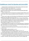 HealthStream Actual Test Questions and Answers2024&period;