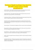 Dynamics of Health Care Rutgers Exam Questions with 100&percnt; verified Answers &vert; Already passed&vert;Graded A&plus;