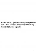 SNHD AEMT protocol study set Questions and 100% Correct Answers (2024/2025)| Verified | Latest Update.