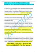 AHIP FINAL EXAM TEST QUESTIONS AND  ANSWERS 2023-2024 LATEST [SOLVED ANSWERS]