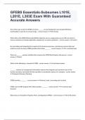 GFEBS Essentials-Subsumes L101E&comma; L201E&comma; L303E Exam With Guaranteed Accurate Answers