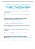 AWHONN ADVANCED FETAL MONITORING  EXAM LATEST ACTUAL EXAM 130 QUESTIONS  AND CORRECT DETAILED ANSWERS WITH  RATIONALES &lpar;VERIFIED ANSWERS&rpar;
