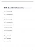 DAT- Quantitative Reasoning Question And Answer&period;