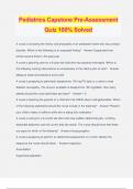 Pediatrics Capstone Pre-Assessment Quiz 100&percnt; Solved