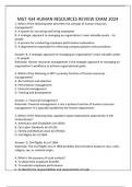 MGT 434 HUMAN RESOURCES REVIEW EXAM 2024&period;