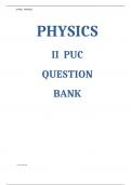 PHYSICS II PUC QUESTION BANK 	UPDATED 2024 WITH SOLUTIONS.  