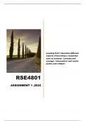 RSE4801 ASSIGNMENT 1 ANSWERS 2024