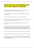 DCOM 258 FINAL EXAM REVIEW 2024 WITH 100&percnt; CORRECT ANSWERS