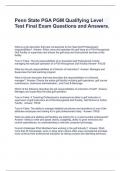 Penn State PGA PGM Qualifying Level Test Final Exam Questions and Answers