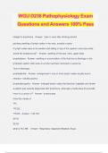 WGU D236 Pathophysiology Exam Questions and Answers 100% Pass