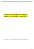  A package deal for Health Assessment Exam 1 with latest updated test Graded A&plus; Assured pass&period;
