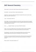 DAT General Chemistry Exam Solution&period;
