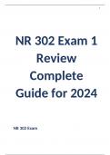 NR 302 Exam 1 Review Complete Guide for 2024.