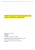  Health Assessment Practice Questions and answers with latest updated test&period;