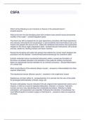 CSFA QUESTIONS WITH CORRECT ANSWERS 2024