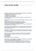 CSFA STUDY GUIDE QUESTIONS AND ANSWERS 100&percnt; ACCURATE