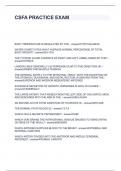 CSFA PRACTICE EXAM QUESTIONS AND ANSWERS 2024